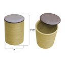 Ver imagem 2 de Kit 2 Puff Baú Banquinho Apoio Para Pés Organizador Porta Objetos BGPLASTICOS BGBP MARROM CAFE 003