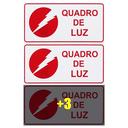 Ver imagem 3 de Combo 6 Placas De Sinalização Quadro De Luz 20x10 Acesso - X-741 F9e
