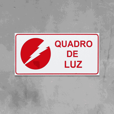 Combo 6 Placas De Sinalização Quadro De Luz 20x10 Acesso - X-741 F9e