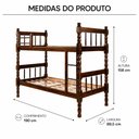 Ver imagem 3 de Beliche Torneada Milão 8 - Imbuia - Jm Móveis