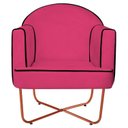 Ver imagem 4 de Poltrona Decorativa para Sala de Estar Base X Eva