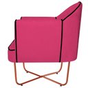 Ver imagem 5 de Poltrona Decorativa para Sala de Estar Base X Eva