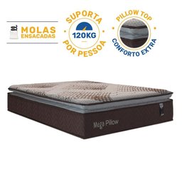 Cama Box Baú com Colchão de Molas Ensacadas Mega Pillow Queen 158cm - 7