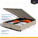 Ver mais imagens de Cama Box Baú com Colchão de Espuma Mega Pillow Queen 158 Cm