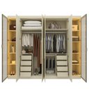 Ver imagem 4 de Guarda Roupa Casal Cumaru 6 Portas com 2 Portas Reflecta com LED Yescasa