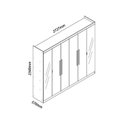 Ver imagem 3 de Guarda Roupa Casal Cumaru 6 Portas com 2 Portas Reflecta com LED Yescasa