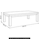 Ver imagem 4 de Mesa de Centro Baixa 120cm Madeira Maciça Floris Carvalho F07 - Mpozenato