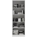 Ver imagem 2 de Estante Armário Alta Livreiro Multiuso Office 2 Portas Vidro Branco