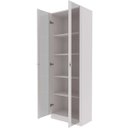 Ver imagem 7 de Estante Armário Alta Livreiro Multiuso Office 2 Portas Vidro Branco