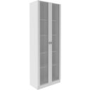 Ver imagem 6 de Estante Armário Alta Livreiro Multiuso Office 2 Portas Vidro Branco