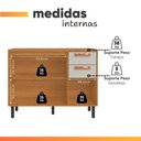 Ver imagem 3 de Balcão Gabinete de Cozinha 1,20m 3 Portas 2 Gavetas Núbia