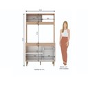 Ver imagem 3 de Armário de Cozinha Compacta em Mdp Mel e Areia 1,94 X 1,24 M Splendore