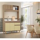 Ver imagem 5 de Armário de Cozinha Compacta em Mdp Mel e Areia 1,94 X 1,24 M Splendore