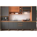 Ver imagem 6 de Gabinete de Cozinha Modulado Balcão Macadâmia p/ Pia c/ 2 Portas 120cm Freijo/Branco - Telasul