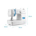 Ver imagem 2 de Máquina de Costura Doméstica Portátil Elgin Futura Plus Jx-2052 Braço Livre 12 Pontos 110V