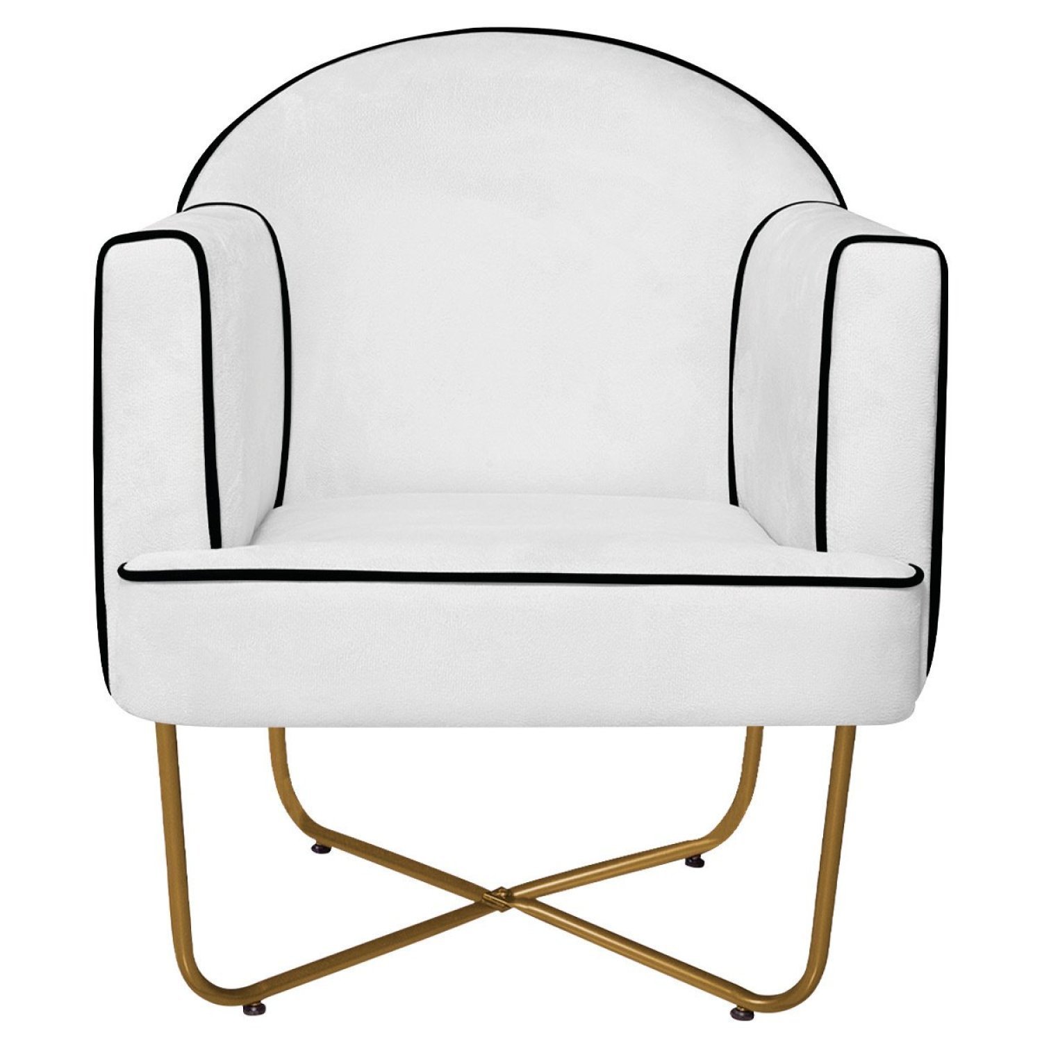 Poltrona Decorativa para Sala de Estar Base X Eva - 4