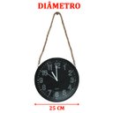 Ver imagem 4 de Relógio de Parede Black Quartz Redondo com Corda de Sisal