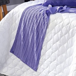 Kit de Peseira Royale Tricot com Fronhas e Almofadas 05 Peças - Tecido Malha Tricô com Elastano Deco - 6