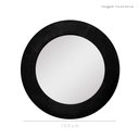Ver imagem 3 de Espelho Decorativo Madrid Corino 100cm Redondo Preto