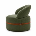 Ver imagem 4 de Poltrona Decorativa Sala de Estar Luna Linho M6 - Monari Design Cor:Verde