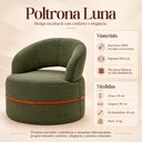 Ver imagem 7 de Poltrona Decorativa Sala de Estar Luna Linho M6 - Monari Design Cor:Verde