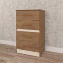Ver imagem 1 de Cômoda 4 Gavetas 54 X 86 Cm Cairo Mdp Flex Canelato Natura - Clicklar
