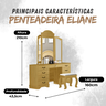 Penteadeira Eliane na Cor Imbuia - 3