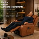Ver imagem 4 de Poltrona do Papai Reclinável Elétrica Austin com Massagem Aquecimento e Porta Copos Entrada USB/USB-