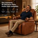 Ver imagem 7 de Poltrona do Papai Reclinável Elétrica Austin com Massagem Aquecimento e Porta Copos Entrada USB/USB-