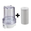 Ver imagem 1 de Carcaça Transparente Filtro Agua 5 Bbi + Refil Polipropileno