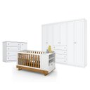 Ver imagem 1 de Quarto de Bebê Americano 6 Portas Com berço Multifuncional Bkids Branco Freijó Eco Wood - Matic - He