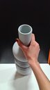 Ver imagem 4 de Vaso Decorativo Enfeite Casa Cerâmica 43x14x14cm Bege