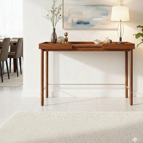 Aparador 130cm Madeira Maciça Streto Marrom/Cappuccino
