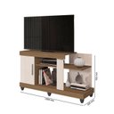 Ver imagem 3 de Rack para TV até 42 Polegadas 120cm 1 Porta e 6 Canadá Marrom Carvalho/Off White