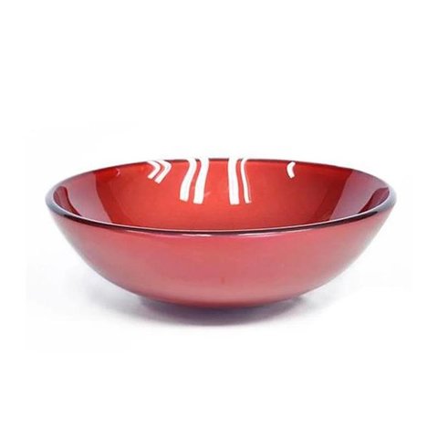 Cuba Mimex Vidro Redonda Small Vermelho Barroco Crt35