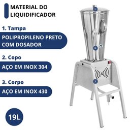 Liquidificador Industrial Basculante 30l Baixa Rotação Bivolt Jl Colombo - 3