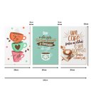 Ver imagem 5 de Trio de Quadros para Decoração Frases Café Xícara Cozinha Sala