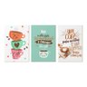 Trio de Quadros para Decoração Frases Café Xícara Cozinha Sala - 1