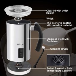 Secura Espumador de Leite Elétrico com Controle de Temperatura Strix (inox) - 6