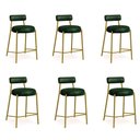 Ver imagem 2 de Banqueta Cozinha Alta com Encosto Industrial Dourado Kit 6 Londres Pu Verde D03 - D'Rossi