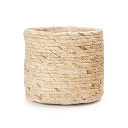 Cachepot em Fibra Natural Cesto Bege - 17cm Abra Casa - 1