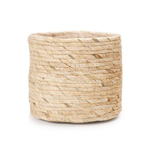 Cachepot em Fibra Natural Cesto Bege - 17cm Abra Casa