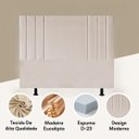 Ver imagem 4 de Cabeceira 140 Cm Linho Casal Frame Estofada Cama Box Moderna:cinza