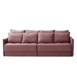 Sofá Cama Retrátil e Reclinável 2,10m com Molas Catarina Veludo Rosê Rover & Beato - 5