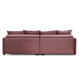 Sofá Cama Retrátil e Reclinável 2,10m com Molas Catarina Veludo Rosê Rover & Beato - 7