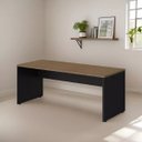 Ver imagem 1 de Mesa Reta 1,80m Escrivaninha Tampo de 40mm Ameixa Negra Atacadao Dos Moveis