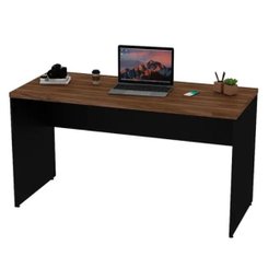 Mesa Reta 1,80m Escrivaninha Tampo de 40mm Ameixa Negra Atacadao Dos Moveis - 4