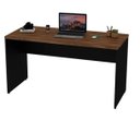Ver imagem 4 de Mesa Reta 1,80m Escrivaninha Tampo de 40mm Ameixa Negra Atacadao Dos Moveis