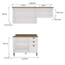 Ver imagem 2 de Conjunto Cozinha Flora com 1 Porta Basculante Cb0056 Linha Iluminata Genialflex
