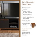 Ver imagem 2 de Rack Bancada Flow Preto para Sala de Estar com Design Moderno e Espaço para Organização